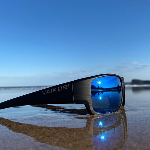 SORRENTO POLARIZED SUNGLASSES (BLACK/CYAN)