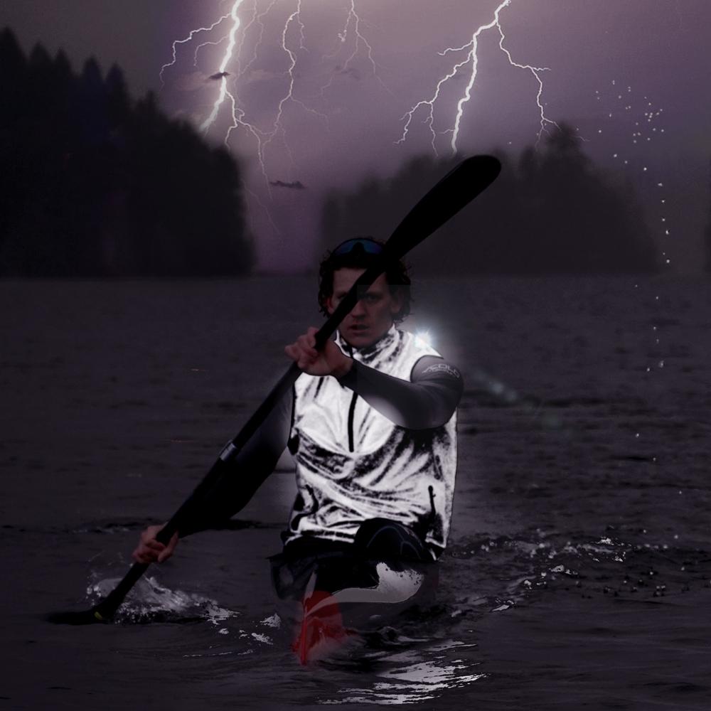 VDRY- Lightweight Vest - Reflective Silver, Black,Orange