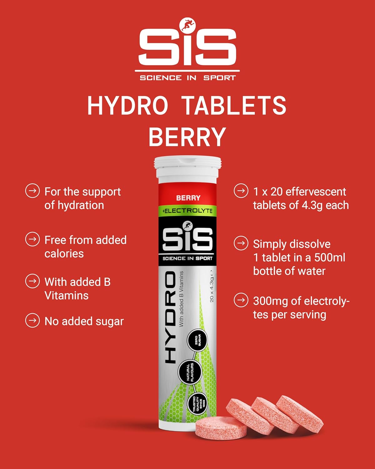 SIS Electrolyte Hydration Tablets- Berry